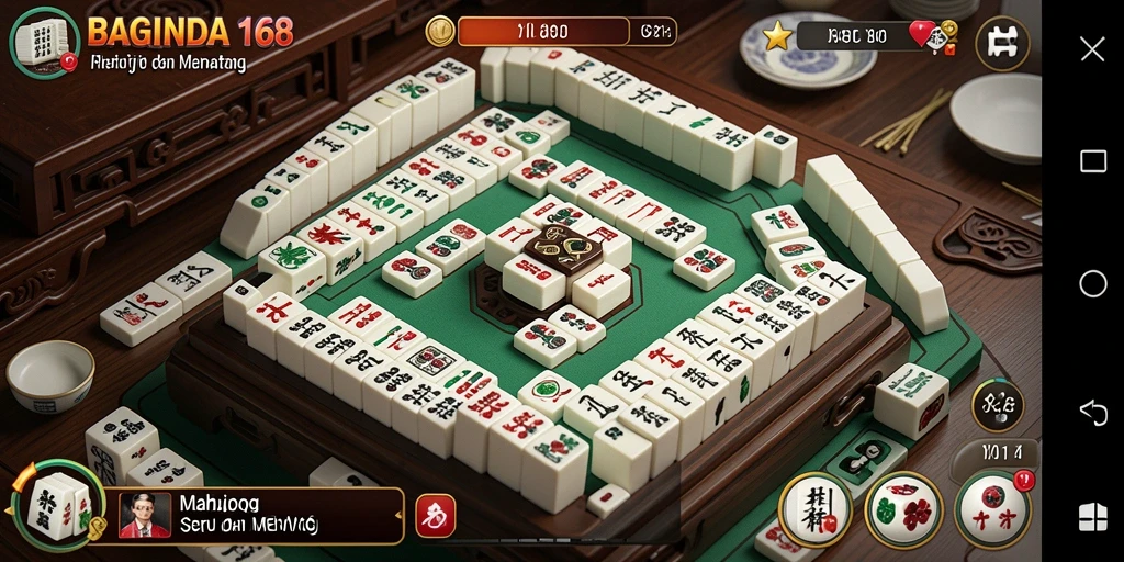 Tangkapan layar utama BAGINDA168 menampilkan gameplay Mahjong yang menarik.