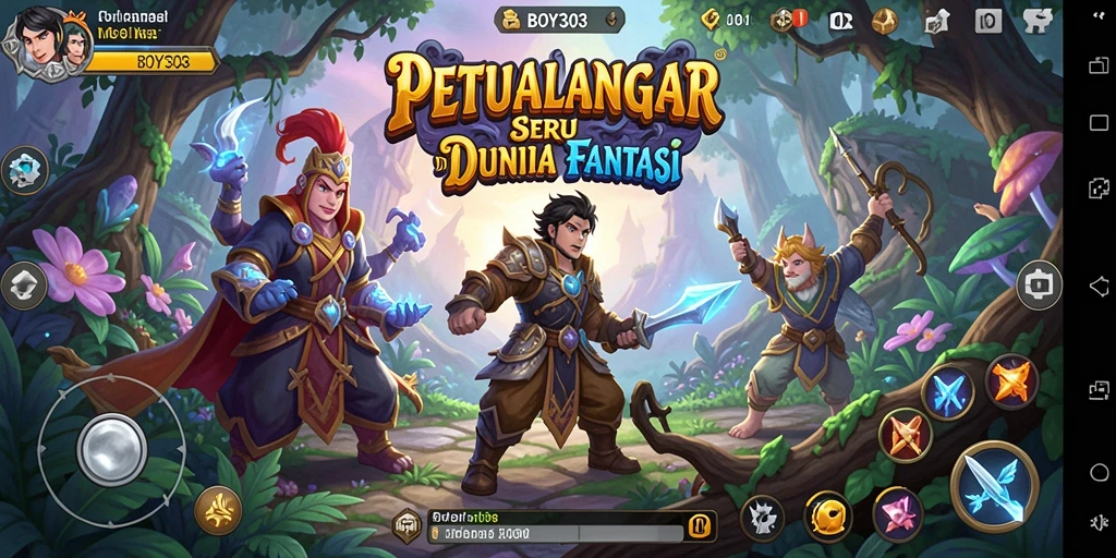 Tampilan gameplay menakjubkan dari BOY303 dengan aksi seru di dunia fantasi.