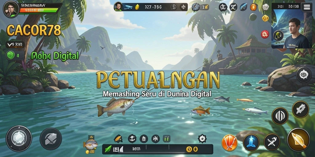 Tampilan gameplay CACOR78 dengan suasana memancing yang menakjubkan.