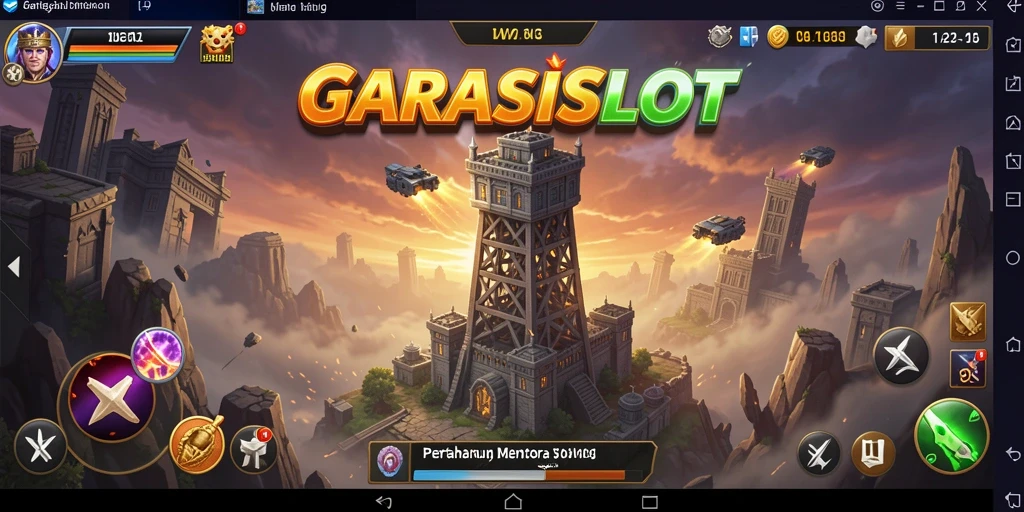 Tampilan menarik dari gameplay Tower Defense di GARASISLOT.