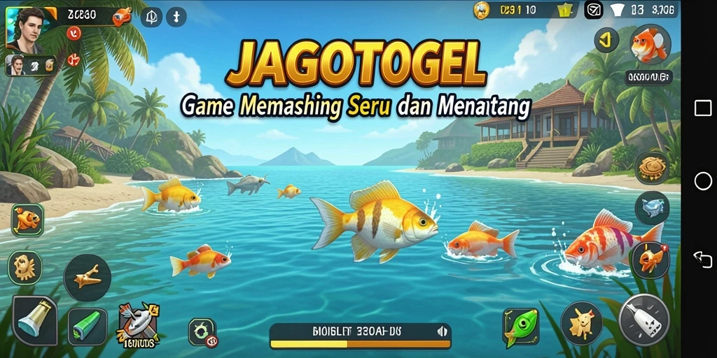 Gameplay JAGOTOGEL yang seru dengan pengalaman memancing yang realistis.