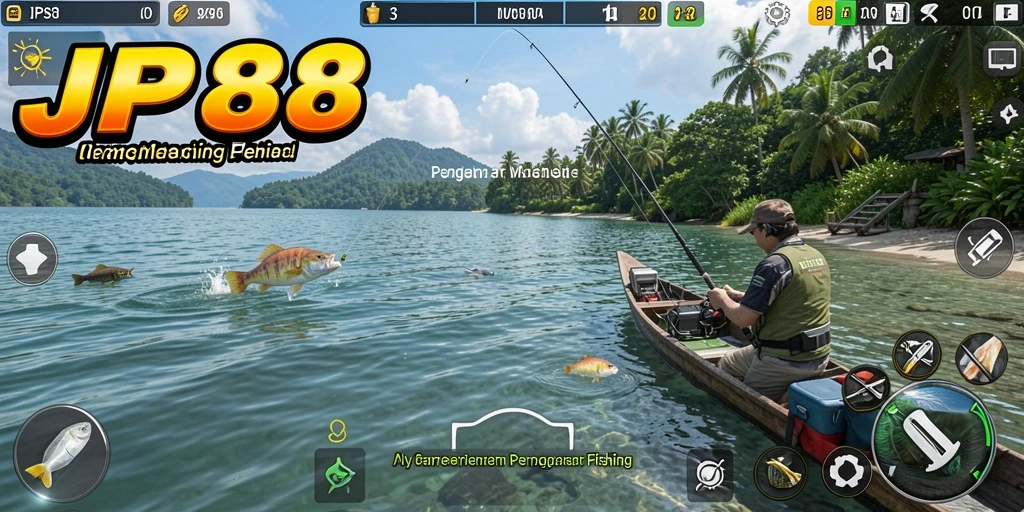 Tangkapan ikan yang besar dalam gameplay JPS88.
