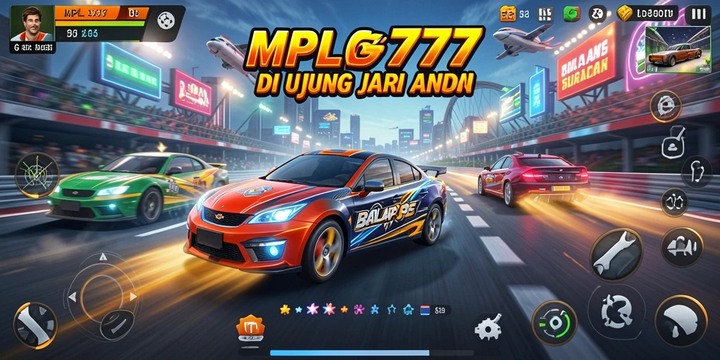 Screenshot gameplay MPL777 menampilkan balapan penuh aksi dan kendaraan cepat.
