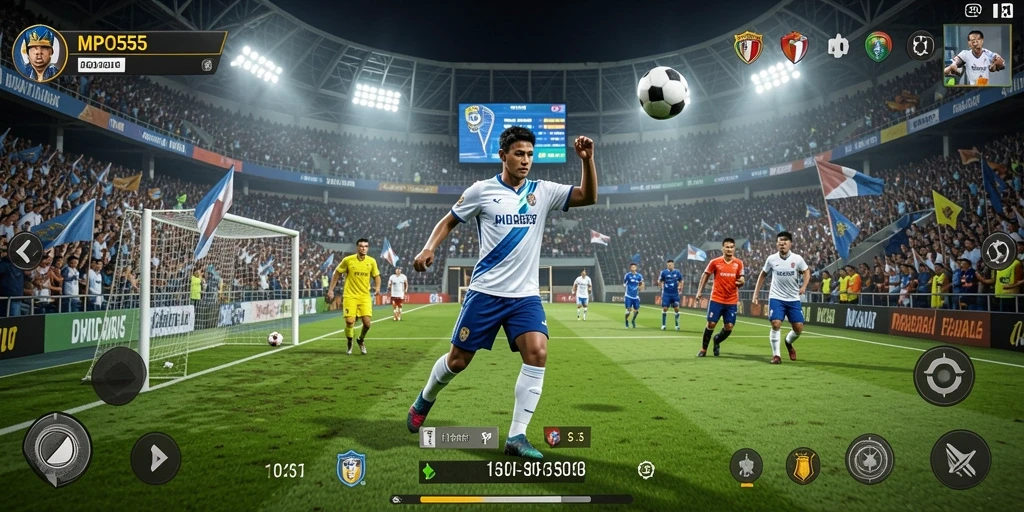 Screenshot MPO555 menampilkan aksi seru dalam permainan olahraga.