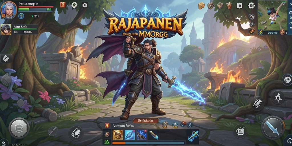 Tangkapan layar gameplay RAJAPANEN menampilkan aksi petualangan seru dalam MMORPG.