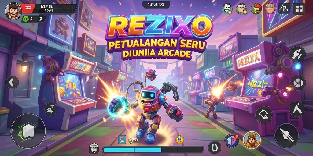 Tampilan gameplay seru di REZIXO dengan grafis yang mengagumkan.