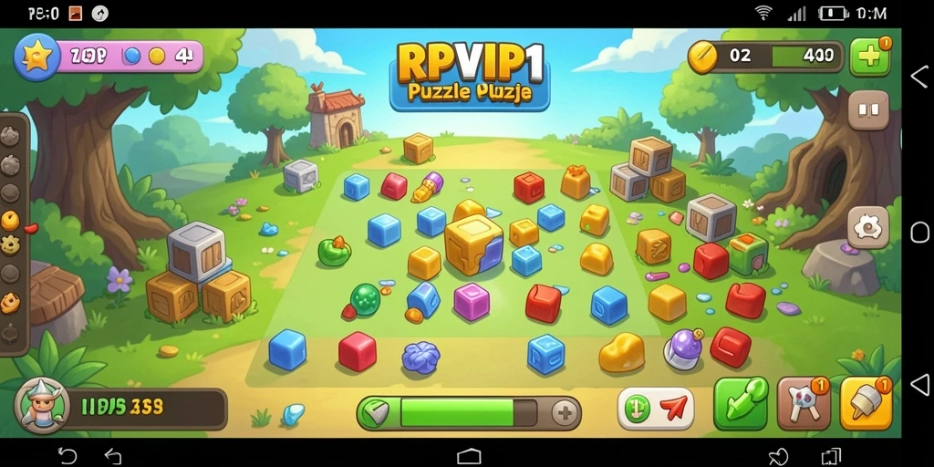 Tangkapan layar RPVIP1 menunjukkan gameplay puzzle yang menarik dan menantang.