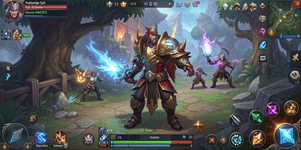 Tampilan menarik gameplay petualangan epik dalam SD107 MMORPG.