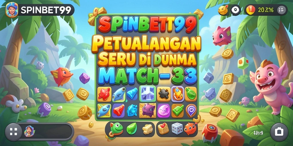 Tampilan gameplay SPINBET99 yang penuh warna dan seru.