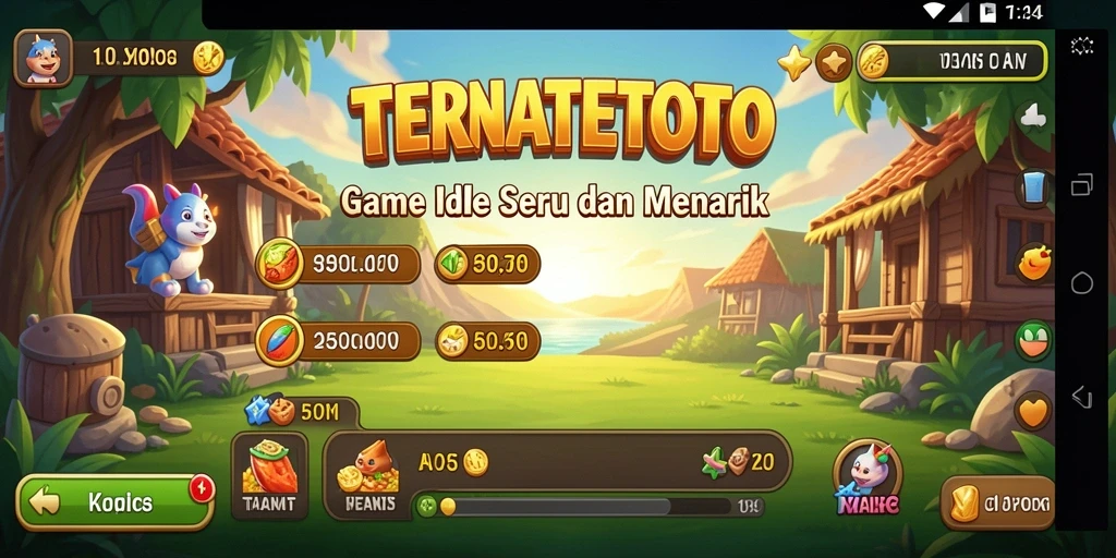 Screenshot gameplay TERNATETOTO menampilkan suasana bermain santai dan interaksi karakter.
