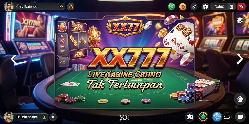 Screenshot gameplay XXX777 menampilkan momen seru di meja Live Casino.